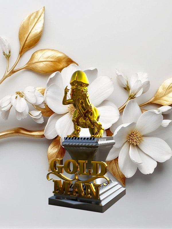 hombre de oro 555 Regalo para hombre | Golden Man