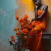 the girl with the roses Wall picture-The girl with the roses