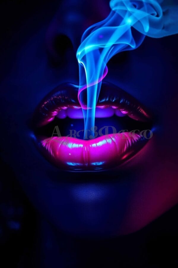 30-Neon Poster - "Neon Kiss" Poster - "Neon Kiss"
