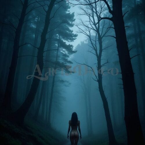 Poster-Nackte Hexe-Halloween 22
