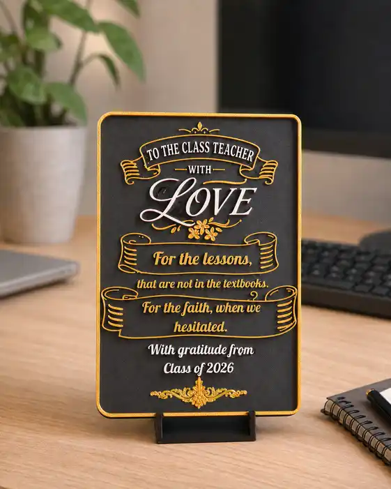 Gift for the classmate Personalized gift for the class - decorative plaque with a thank you note from the graduating class